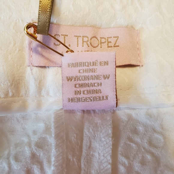 💥NWT St. Tropez textured white pants A6 - Picture 5 of 8